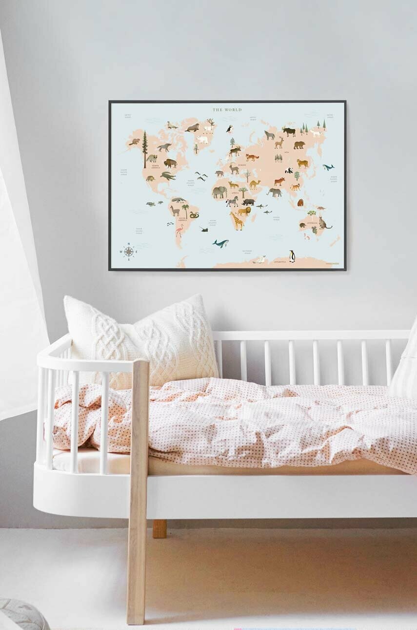 Плакат World Map Animal 30 x 40 cm 0