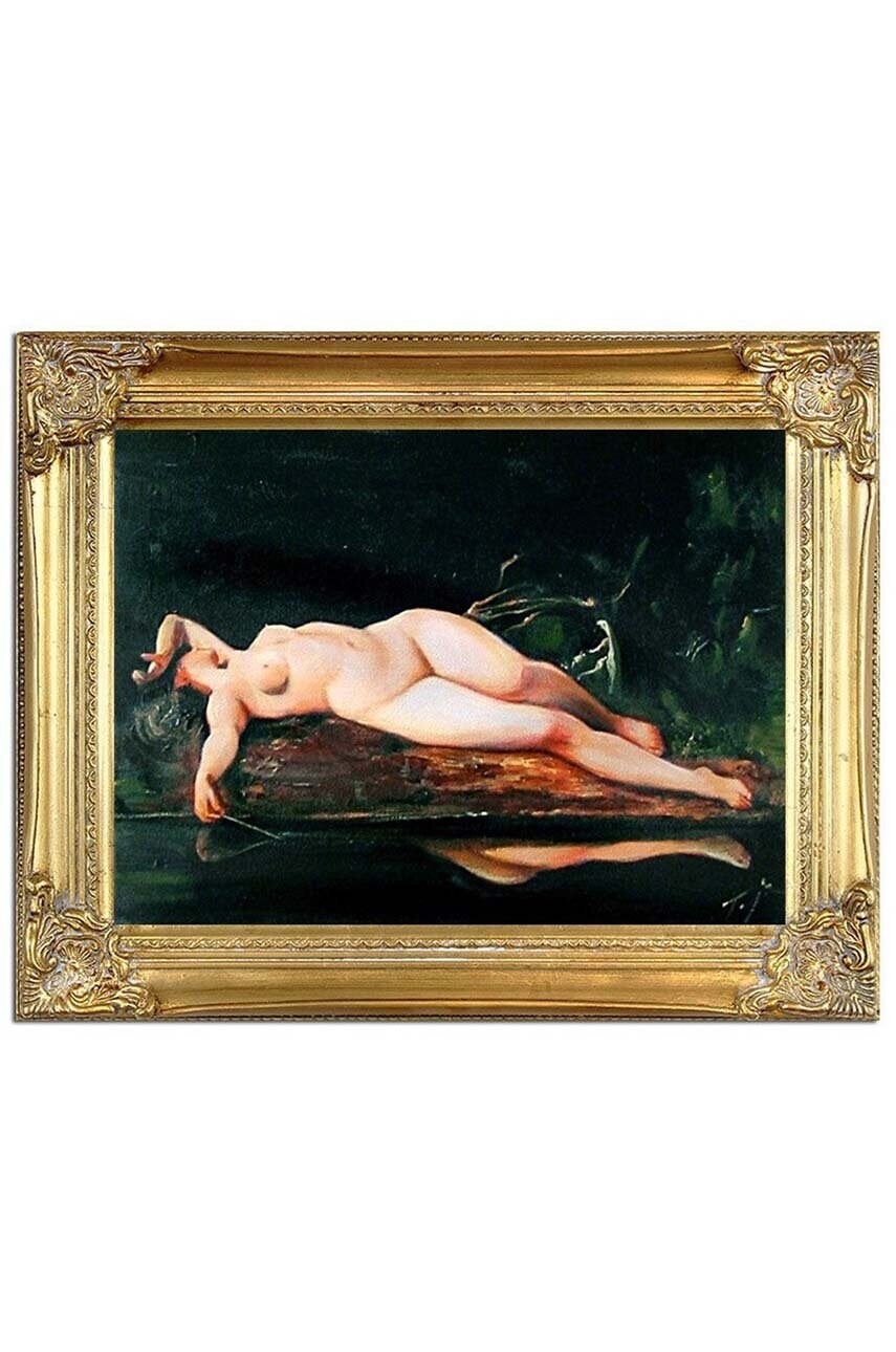 Репродукція, написана маслом, в рамці Wojciech Gerson, Odpoczynek