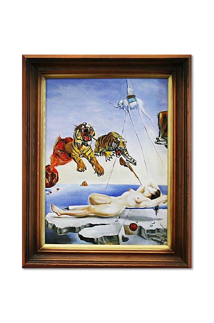 Репродукція, написана маслом, в рамці Salvador Dali, Sen spowodowany lotem pszczoły