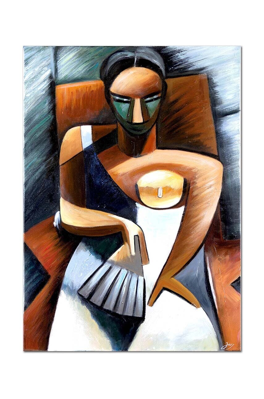 Репродукція, написана маслом Pablo Picasso, Kobieta z wachlarzem