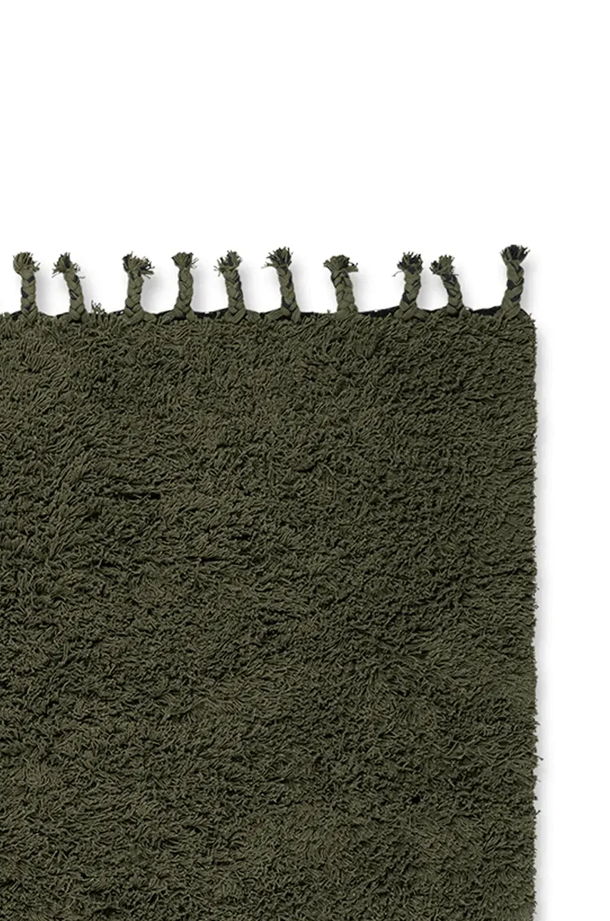 Бавовняний килим ferm LIVING Amass колір зелений 0