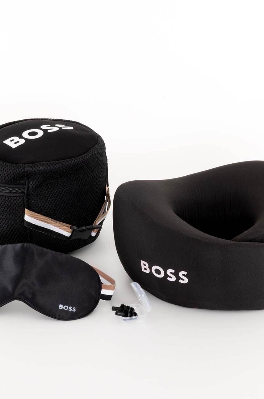 Дорожній набір - пов'язка на очі, подушка для шиї та беруші Black Travel Kit 3-pack 3