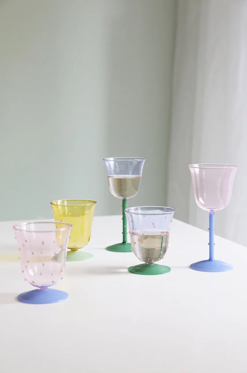 Набір келихів glass dot pink 200 ml 2-pack 0