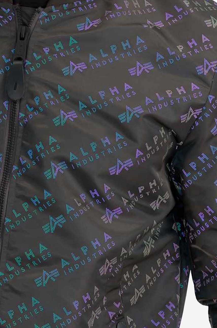Двостороння куртка-бомбер MA-1 LW AOP Rainbow чоловіча колір сірий перехідна 106109.136-grey 1