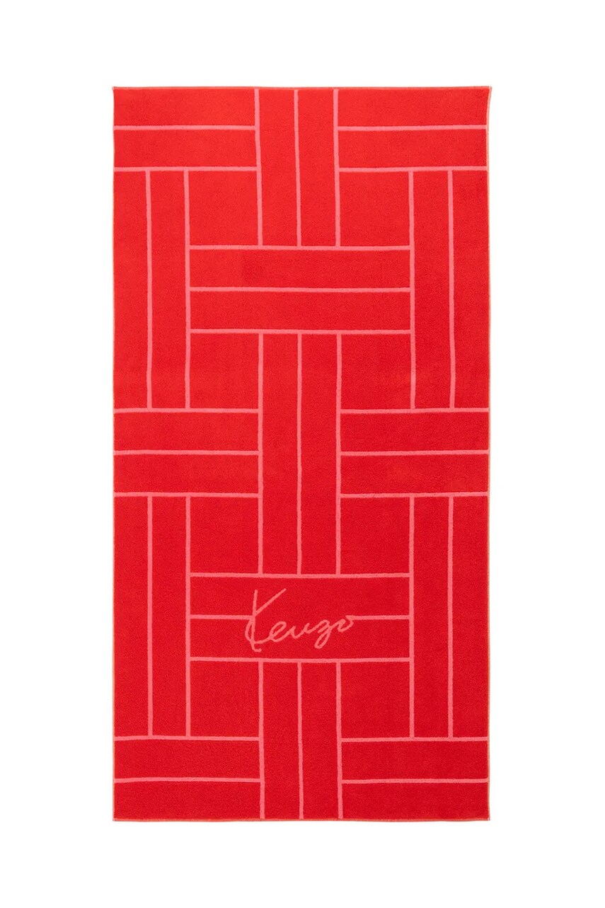 Бавовняний пляжний рушник KTATAMI Pavot 90 x 170 cm колір червоний 2