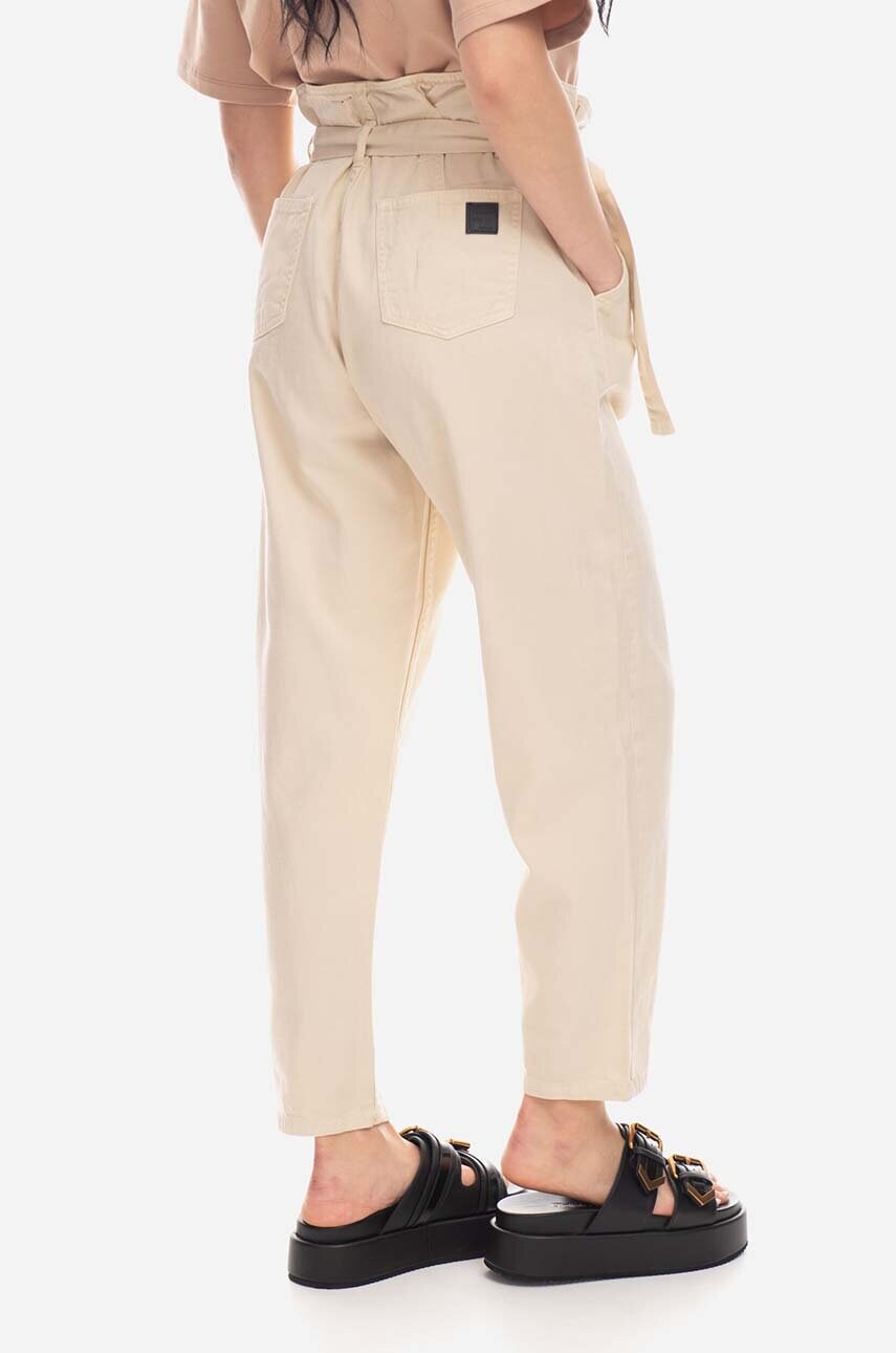Бавовняні штани колір бежевий пряме 136023.578-beige 3