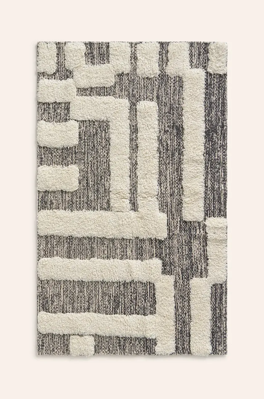 Бавовняний килимок Kioto 60 x 90 cm колір чорний 3
