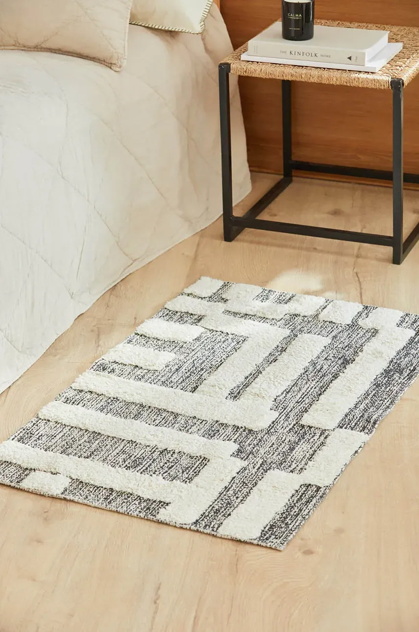 Бавовняний килимок Kioto 60 x 90 cm колір чорний 1
