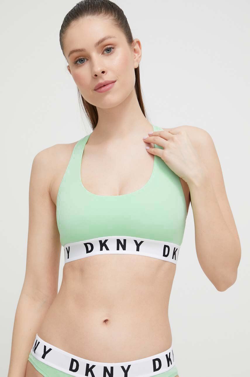 Бюстгальтер Dkny колір зелений однотонний 4