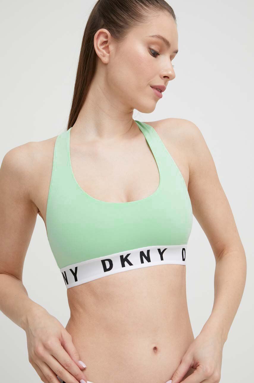 Бюстгальтер Dkny колір зелений однотонний 2