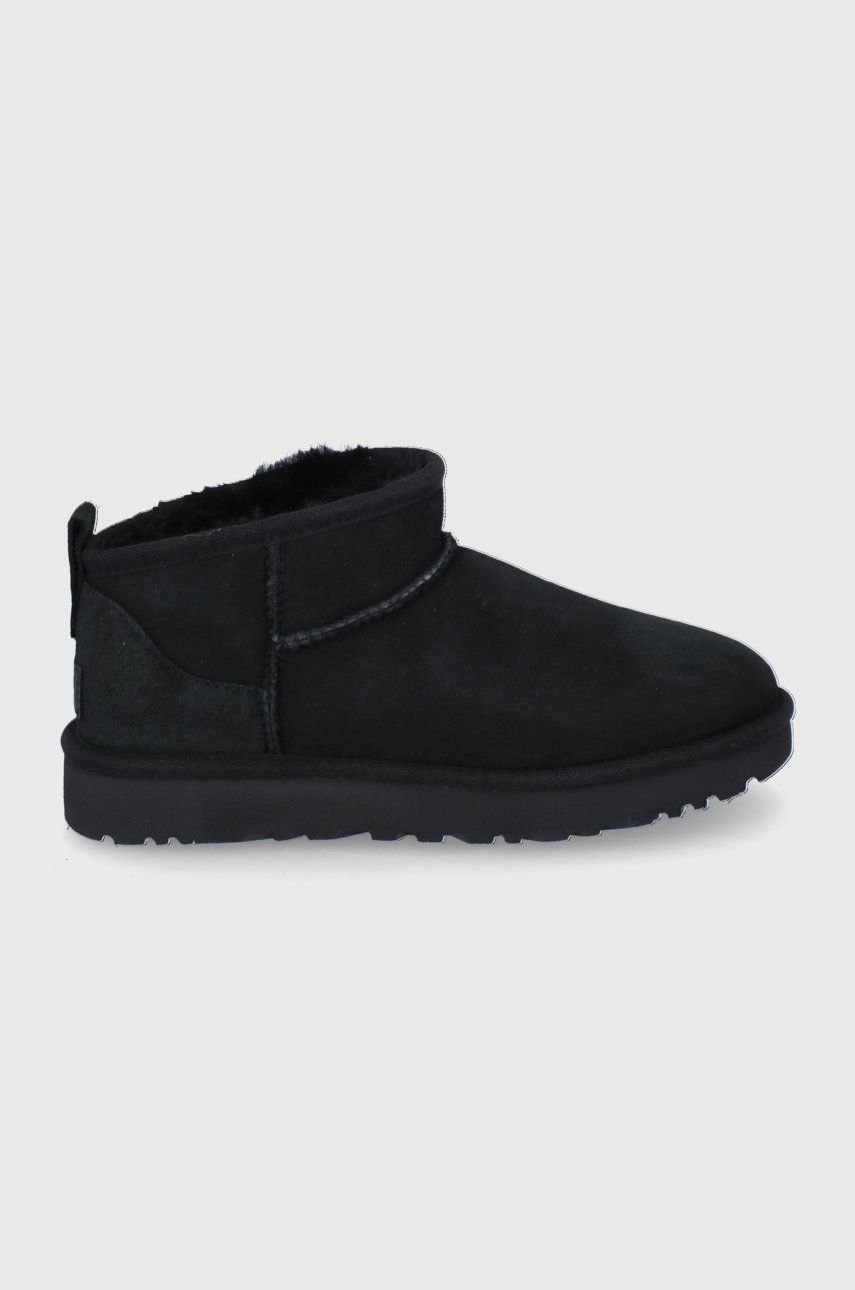 Замшеві чоботи UGG Classic Ultra Mini колір чорний 4