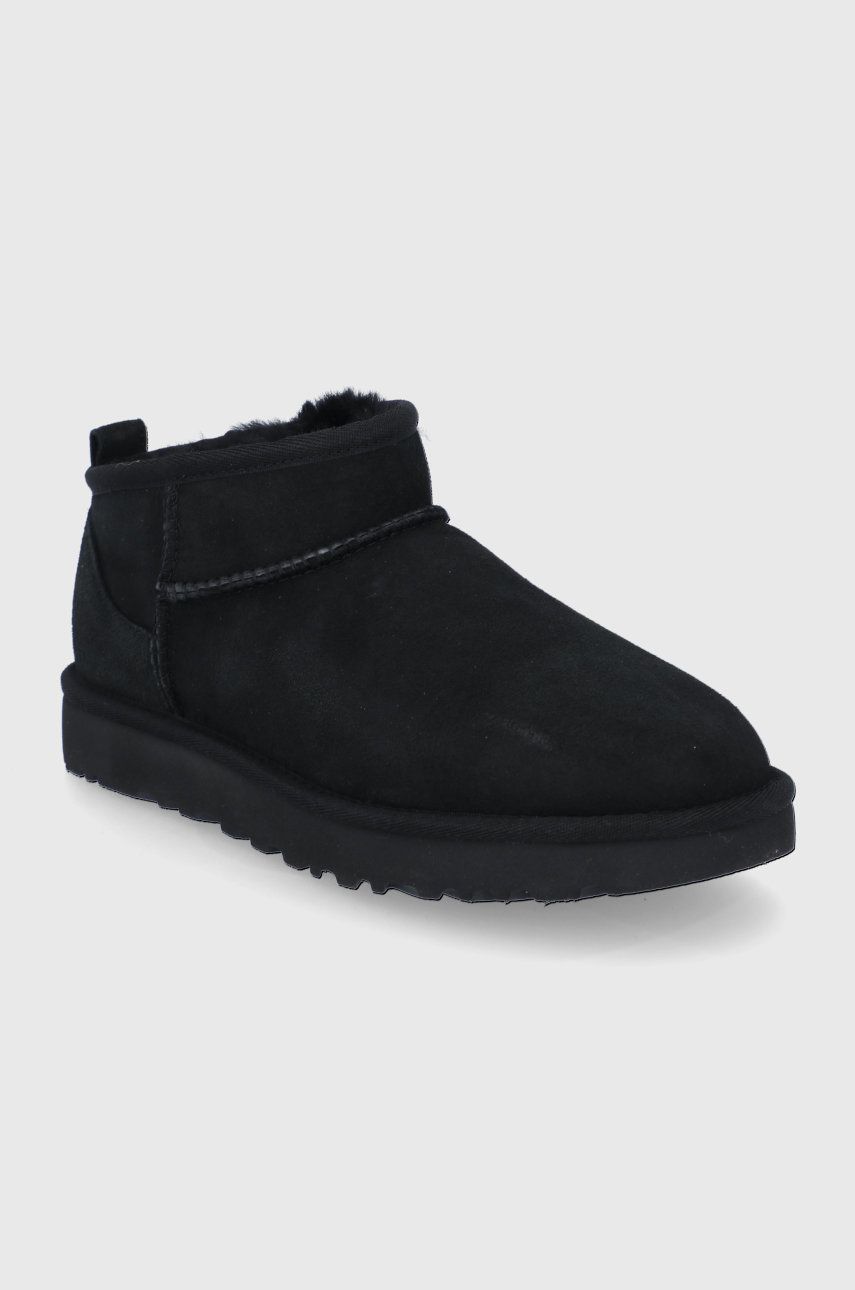 Замшеві чоботи UGG Classic Ultra Mini колір чорний 0