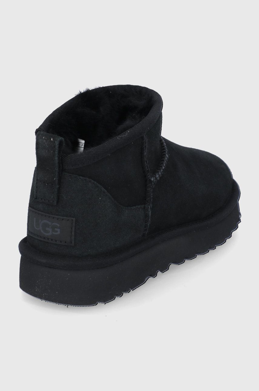 Замшеві чоботи UGG Classic Ultra Mini колір чорний 1