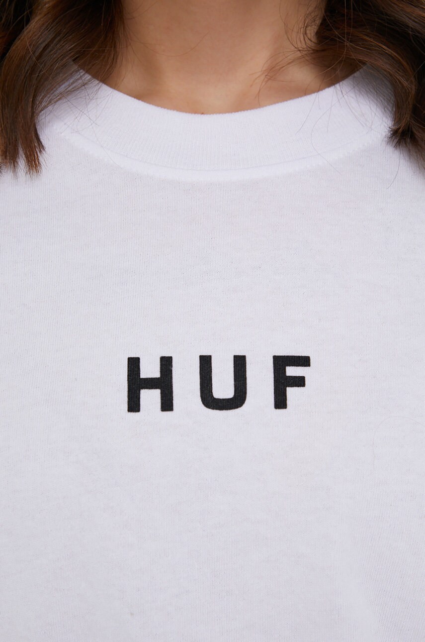 Бавовняна футболка HUF колір білий 3
