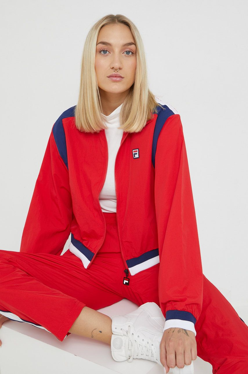 Куртка жіноча колір червоний перехідна oversize 5