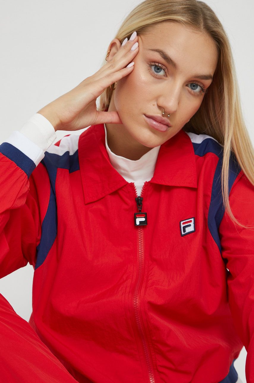 Куртка жіноча колір червоний перехідна oversize 3