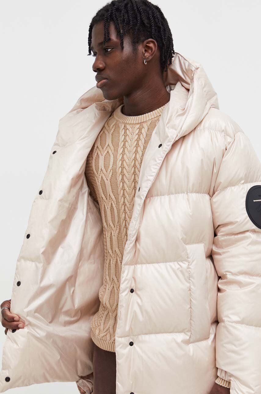 Пухова куртка Jesso жіноча колір бежевий зимова oversize 14