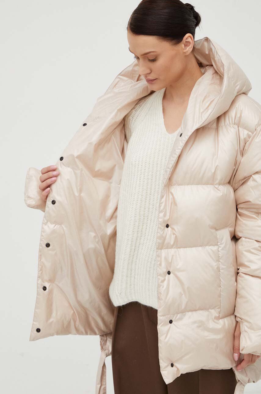 Пухова куртка Jesso жіноча колір бежевий зимова oversize 8