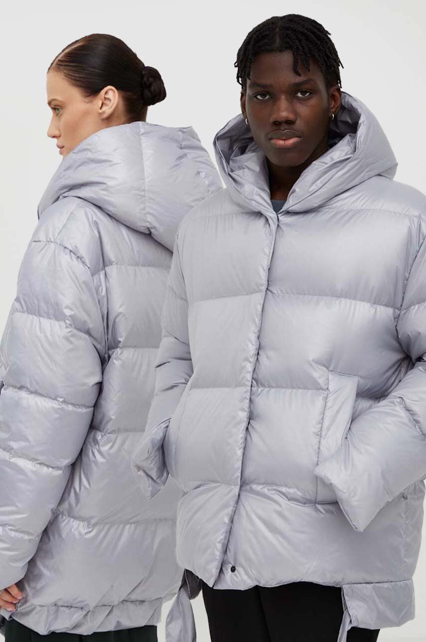 Пухова куртка Jesso жіноча колір сірий зимова oversize 14