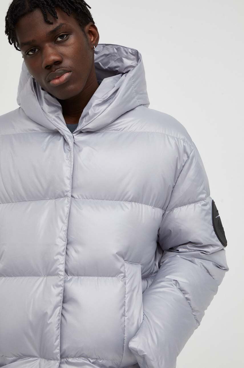 Пухова куртка Jesso жіноча колір сірий зимова oversize 10