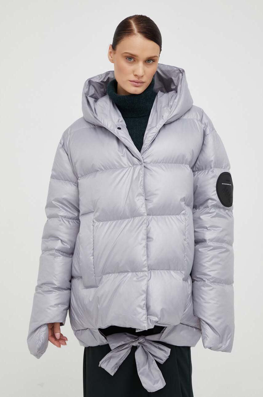 Пухова куртка Jesso жіноча колір сірий зимова oversize 3