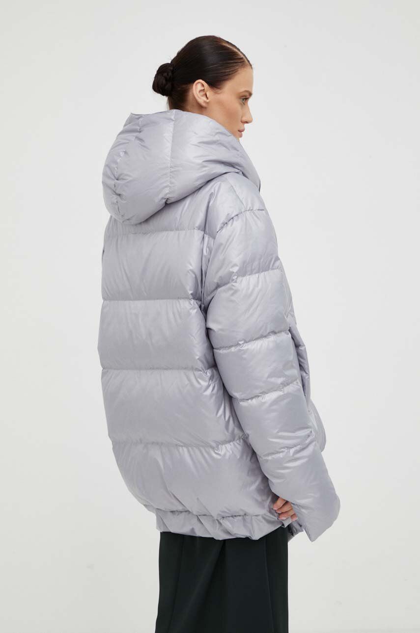 Пухова куртка Jesso жіноча колір сірий зимова oversize 5