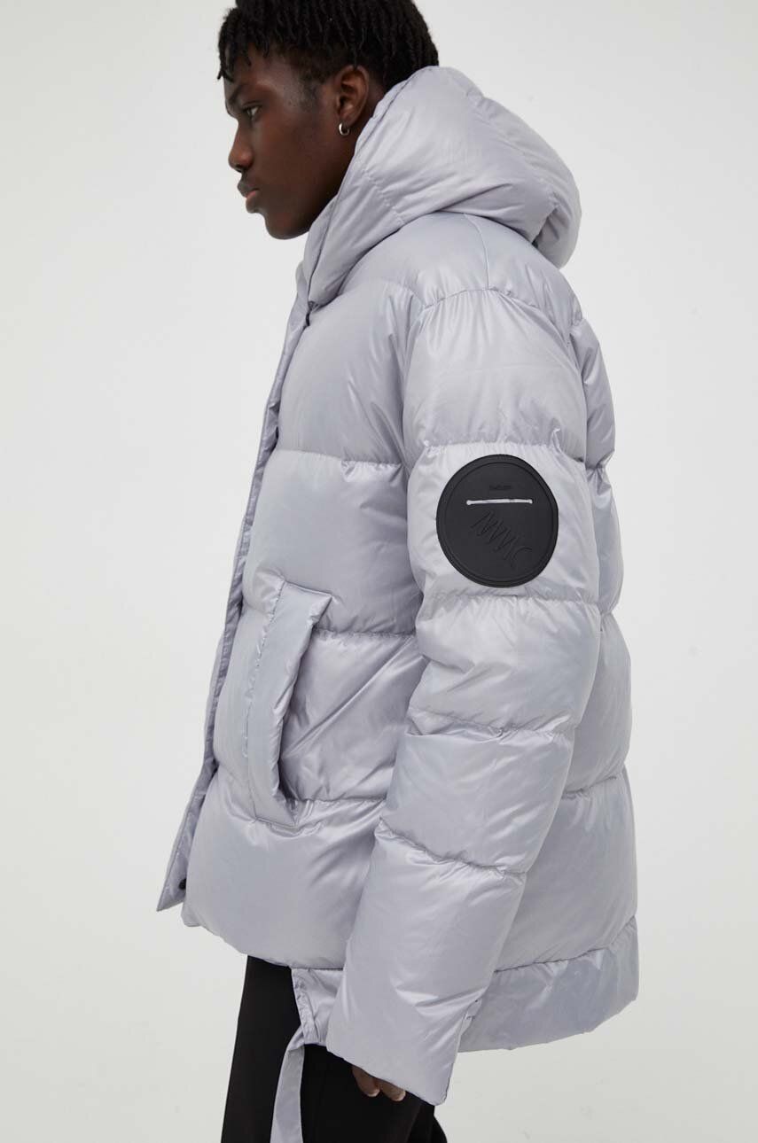Пухова куртка Jesso жіноча колір сірий зимова oversize 6