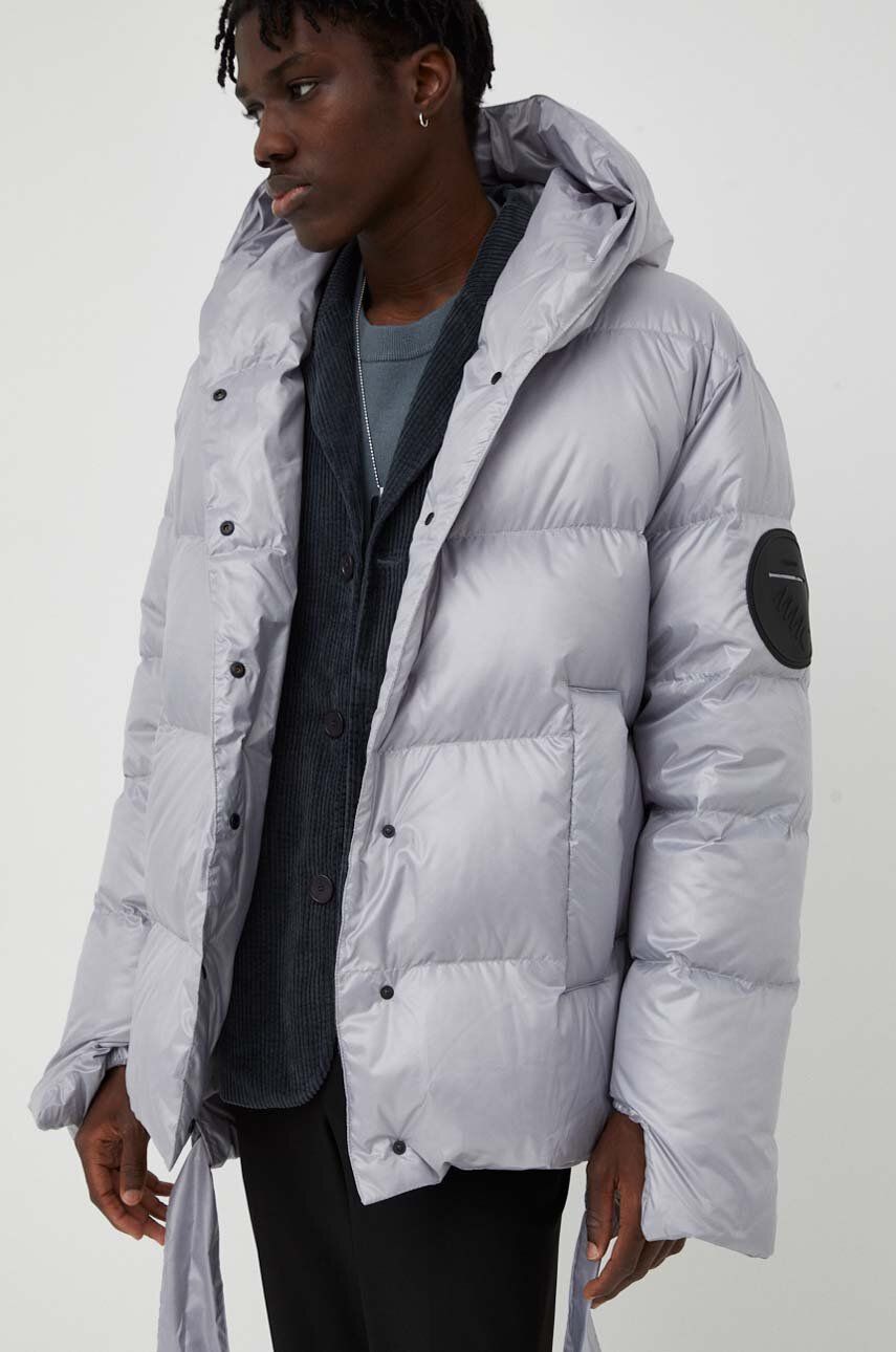 Пухова куртка Jesso жіноча колір сірий зимова oversize 8