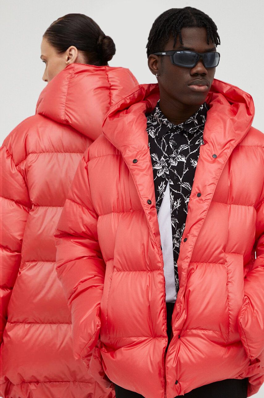 Пухова куртка Jesso жіноча колір рожевий зимова oversize 13