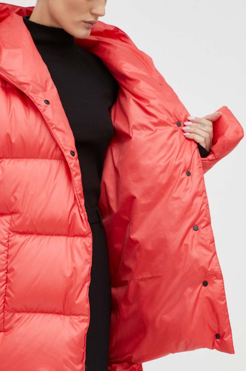 Пухова куртка Jesso жіноча колір рожевий зимова oversize 12