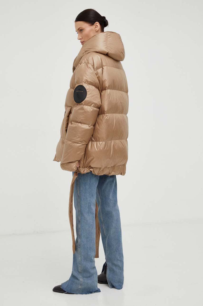 Пухова куртка Jesso жіноча колір бежевий зимова oversize 5