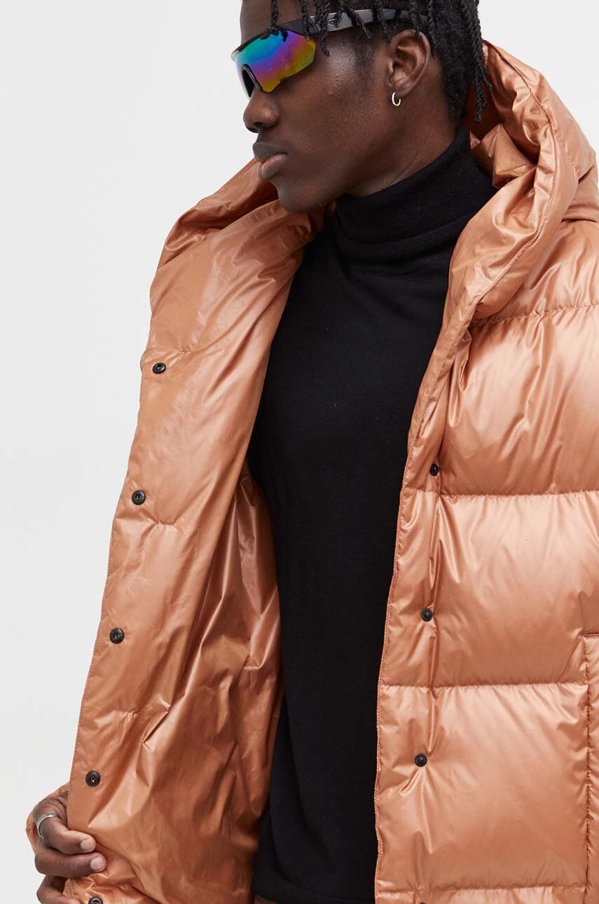 Пухова куртка Jesso жіноча колір коричневий зимова oversize 10