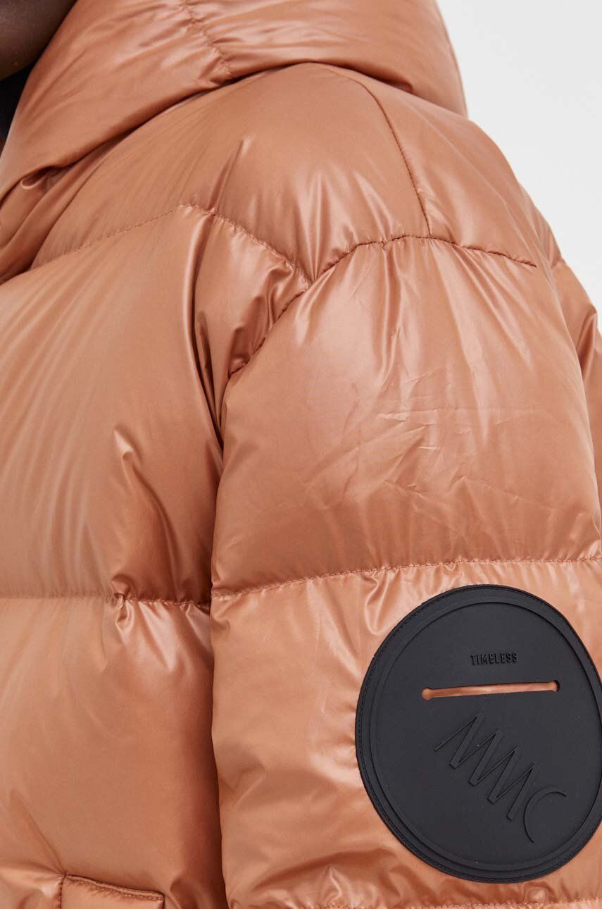 Пухова куртка Jesso жіноча колір коричневий зимова oversize 8