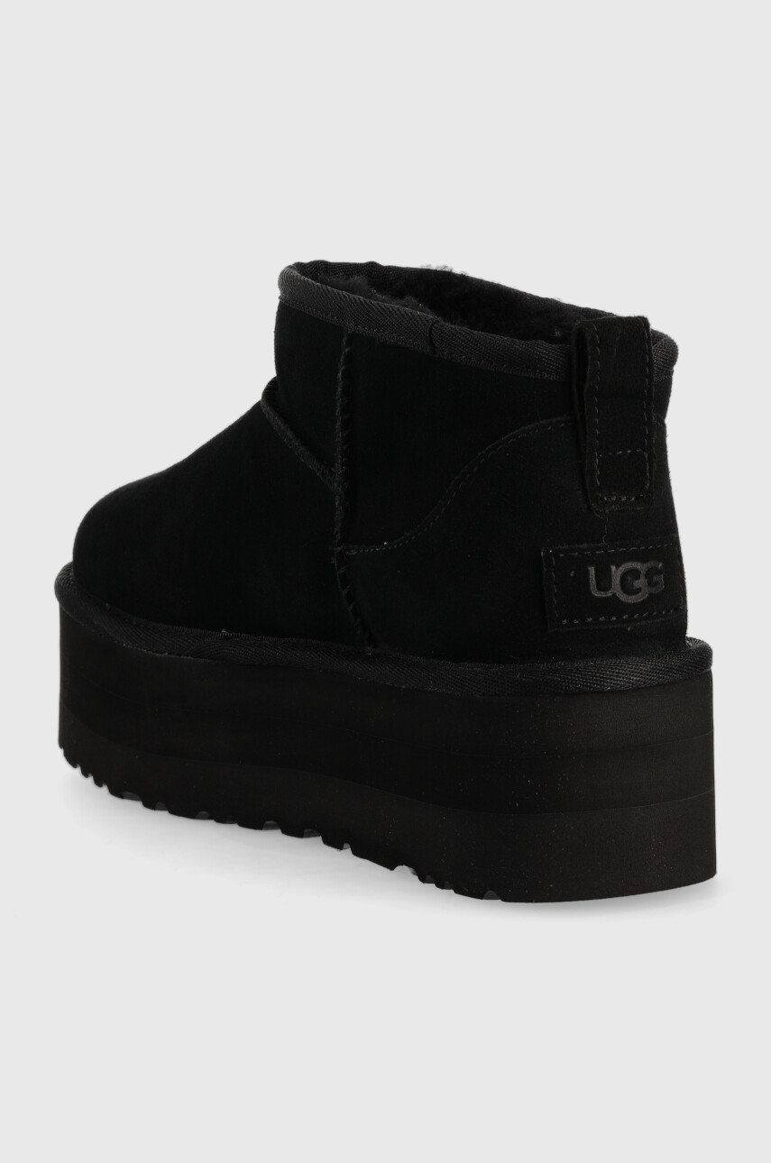 Замшеві чоботи UGG W Classic Ultra Mini Platform колір чорний 1