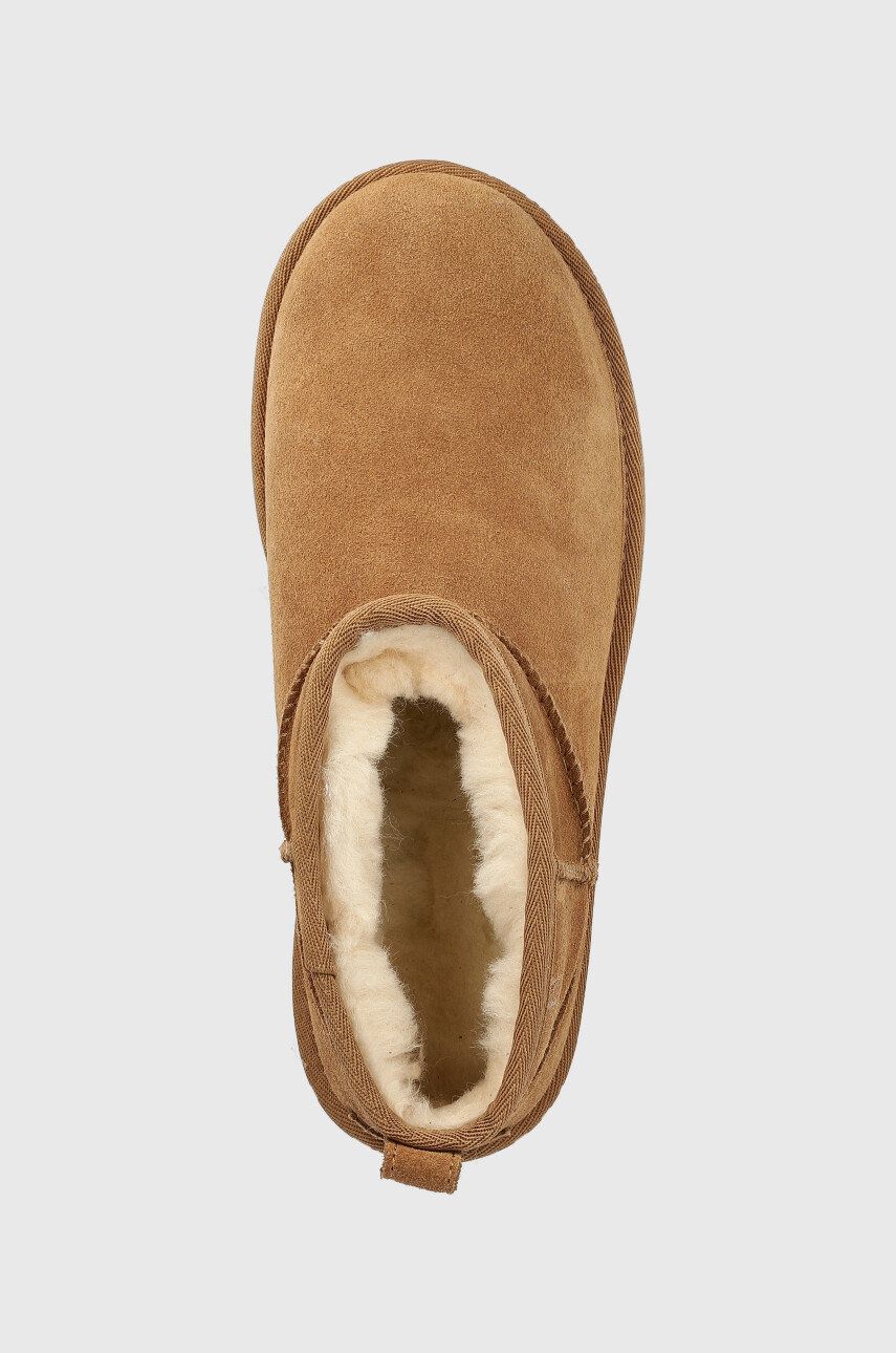 Замшеві чоботи UGG W Classic Ultra Mini Platform колір коричневий 2