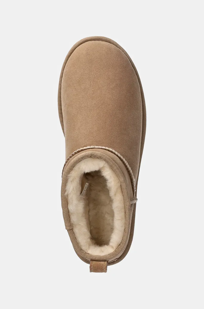 Замшеві чоботи UGG W Classic Ultra Mini колір коричневий 2