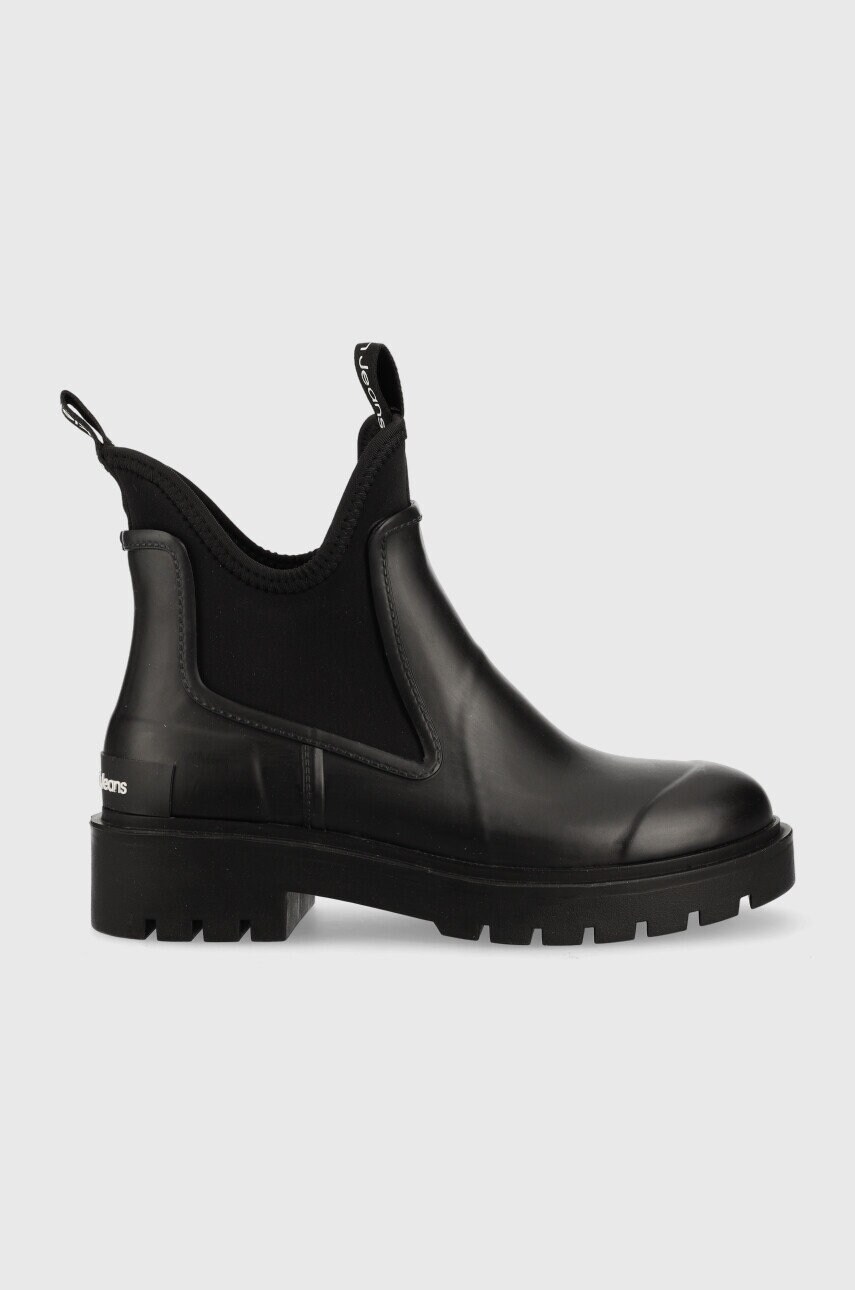 Гумові чоботи Yw0yw01034 Bds Chelsea Rain Boots жіночі колір чорний 4