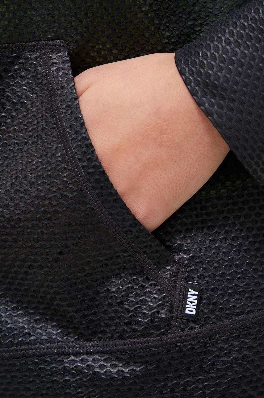 Кофта Dkny жіноча колір бордовий з капюшоном візерунок 3