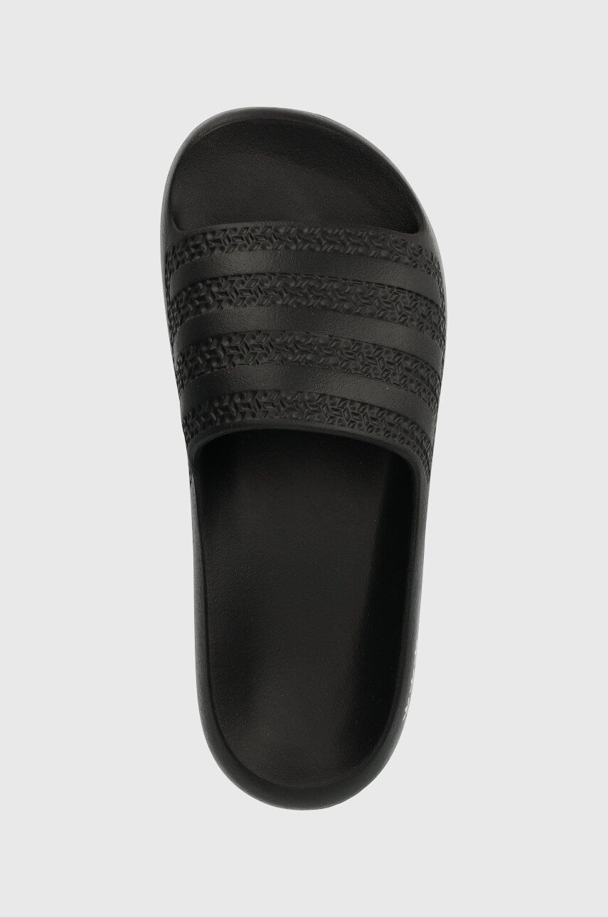 Шльопанці Adilette Ayoon жіночі колір чорний на платформі 2