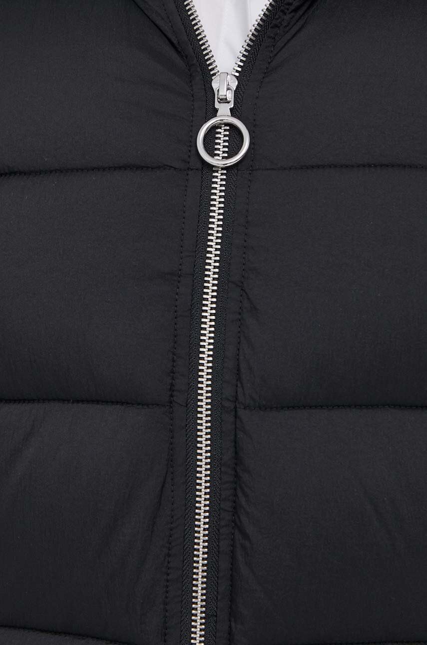 Куртка жіноча колір чорний зимова oversize 4