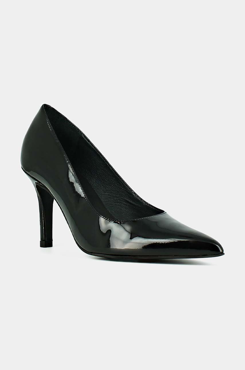 Шкіряні туфлі DINERO CUIR VERNIS колір чорний 3300240 0