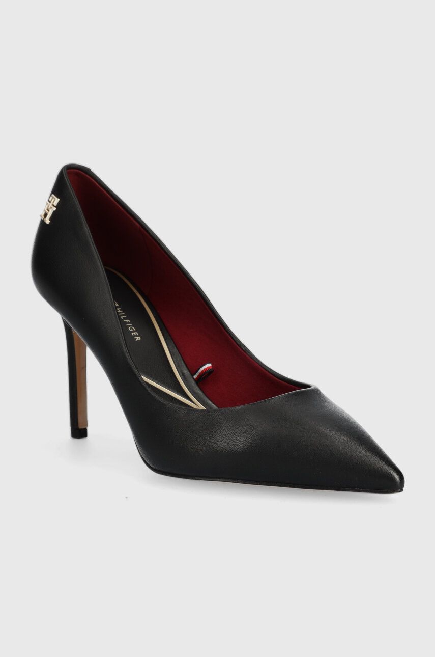 Шкіряні туфлі ESSENTIAL POINTED PUMP колір чорний FW0FW07533 0