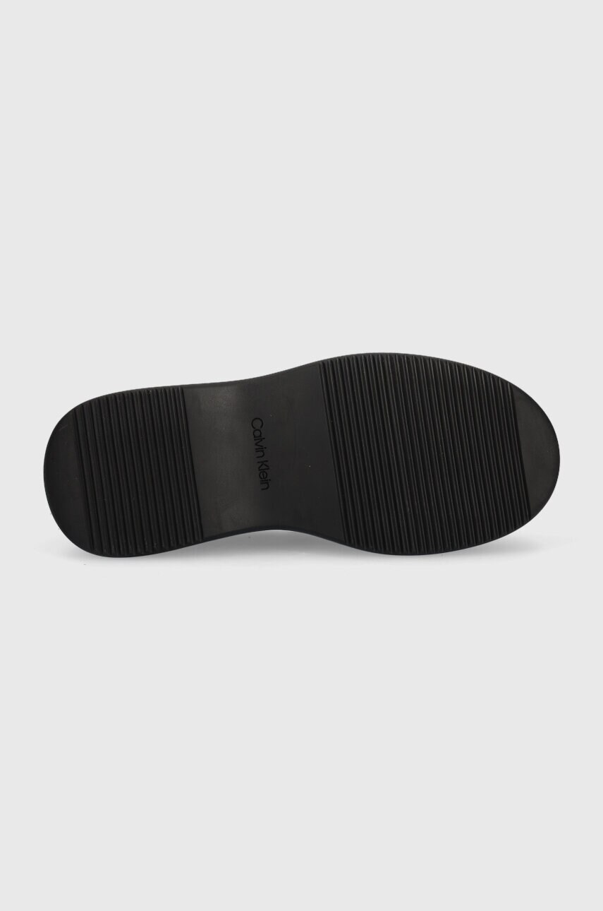 Шкіряні мокасини PITCHED LOAFER W/HW жіночі колір чорний на платформі HW0HW01817 3