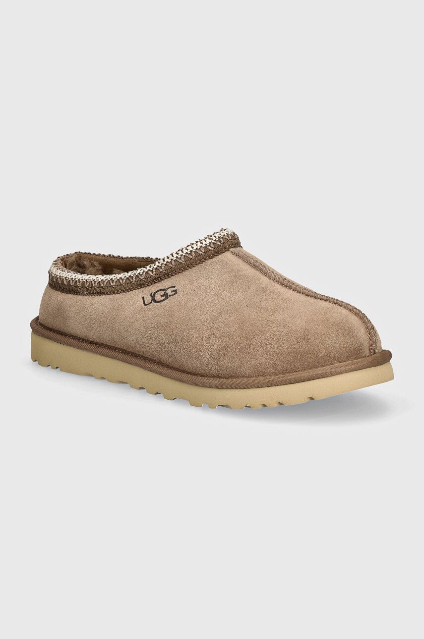 Замшеві тапочки UGG Tasman колір бежевий 5950-CRBO 4
