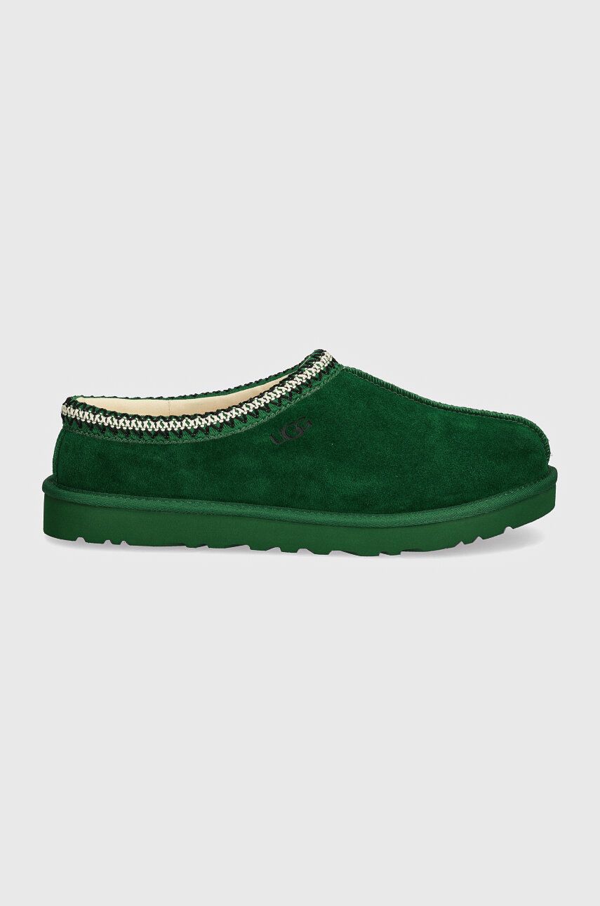 Замшеві тапочки UGG Tasman колір зелений 5950-MNS 0