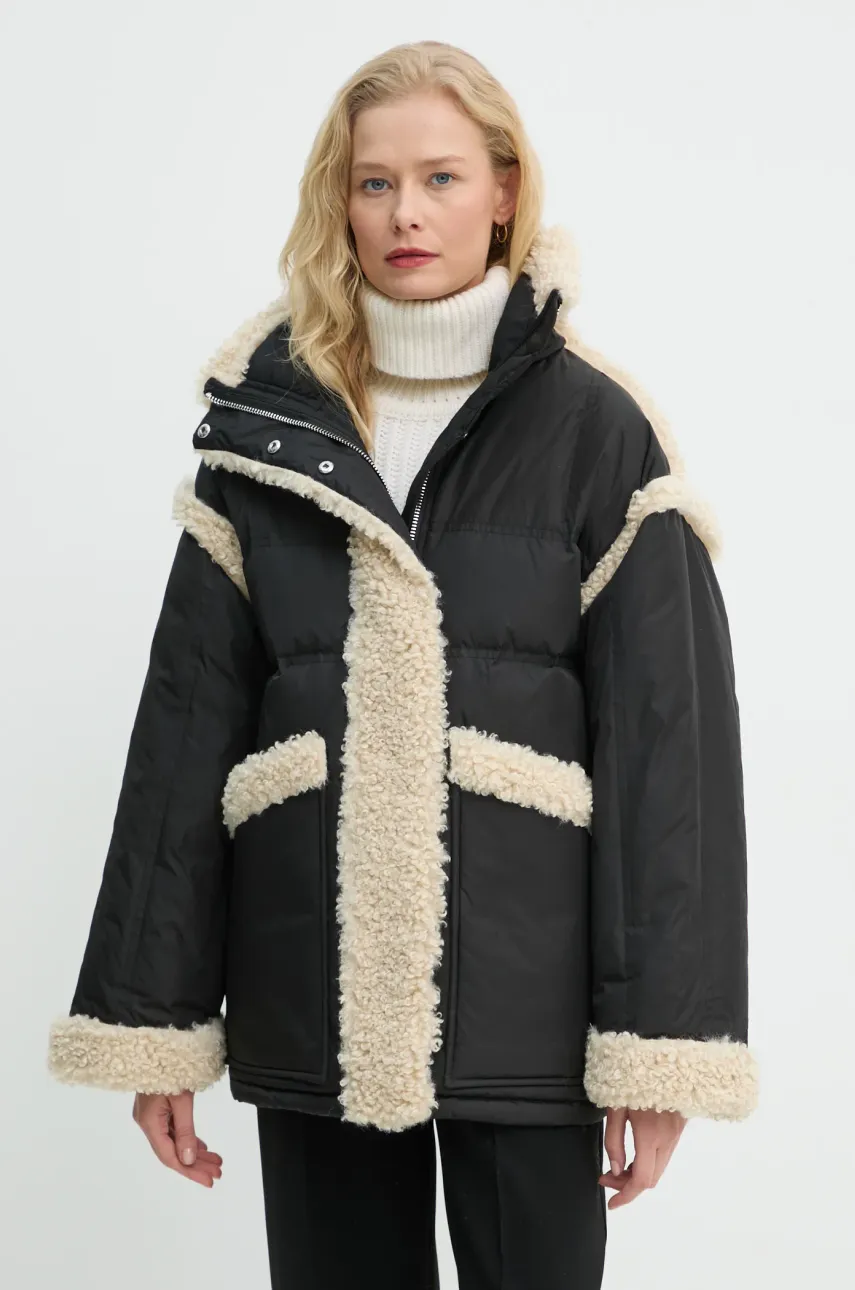 Пухова куртка Dorothy Coat жіноча колір чорний перехідна oversize 62033-8657 6