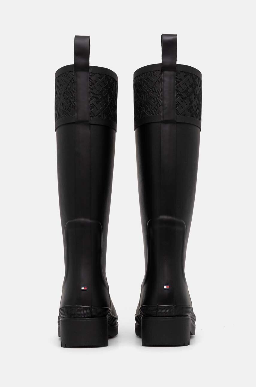 Гумові чоботи RUBBER LONG BOOT MONOGRAM жіночі колір чорний FW0FW08161 1