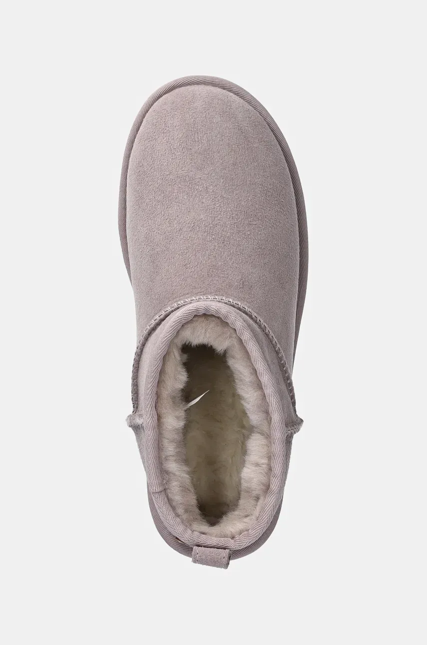 Замшеві чоботи UGG Classic Ultra Mini колір сірий 1116109-PSK 2