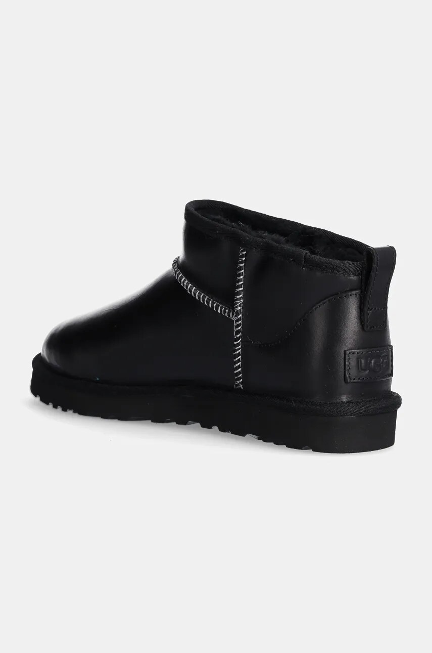 Шкіряні чоботи UGG Classic Ultra Mini Lthr Regen колір чорний 1158191-BLK 1