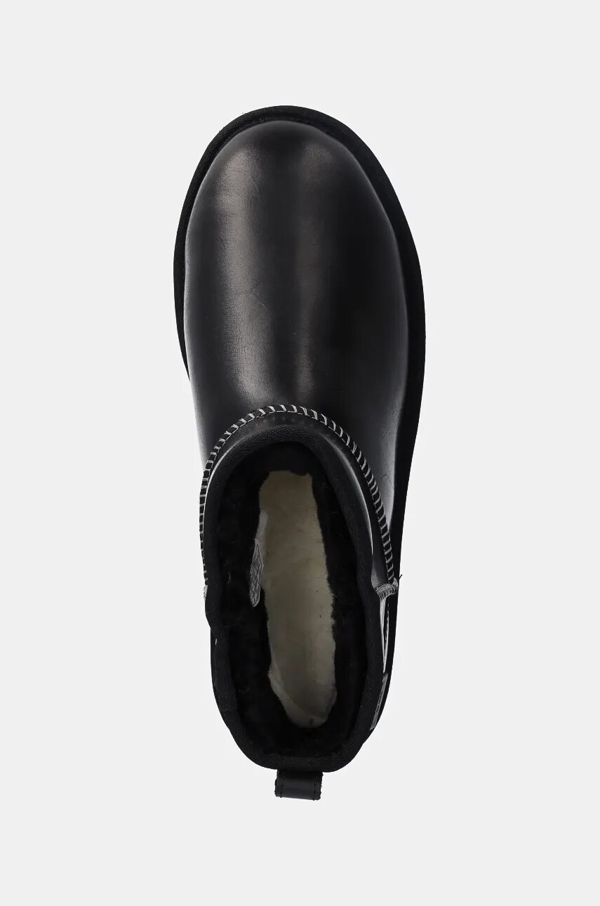 Шкіряні чоботи UGG Classic Ultra Mini Lthr Regen колір чорний 1158191-BLK 2
